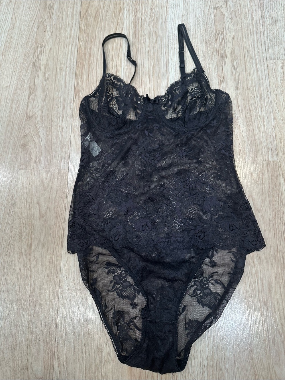 Black Lace Bodysuit - Women Intimates